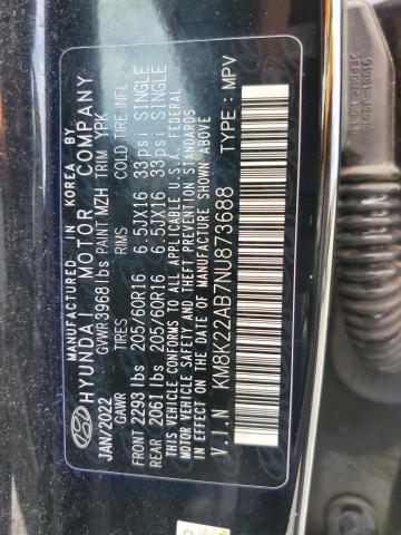 KM8K22AB7NU873688 Hyundai Kona SEL 12