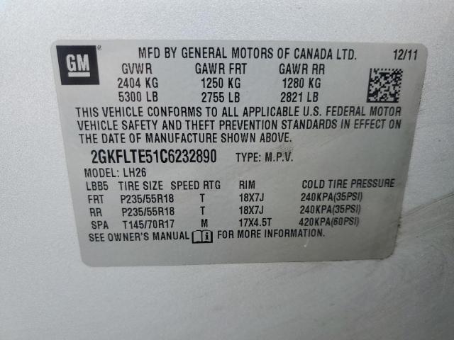 2012 GMC Terrain Sle VIN: 2GKFLTE51C6232890 Lot: 47475574