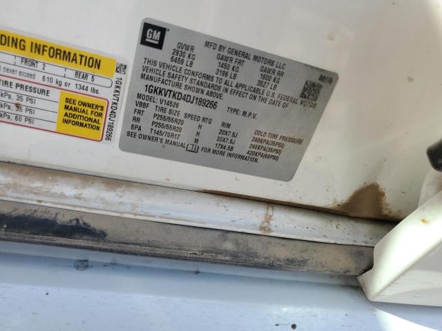 2013 GMC Acadia Denali VIN: 1GKKVTKD4DJ189266 Lot: 50637294