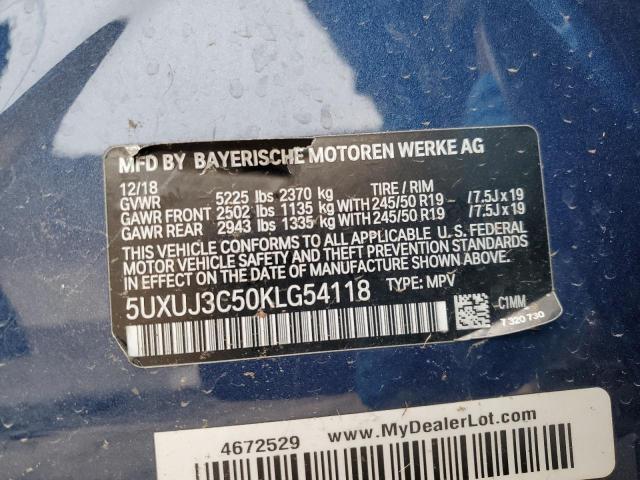 2019 BMW X4 XDRIVE3 - 5UXUJ3C50KLG54118