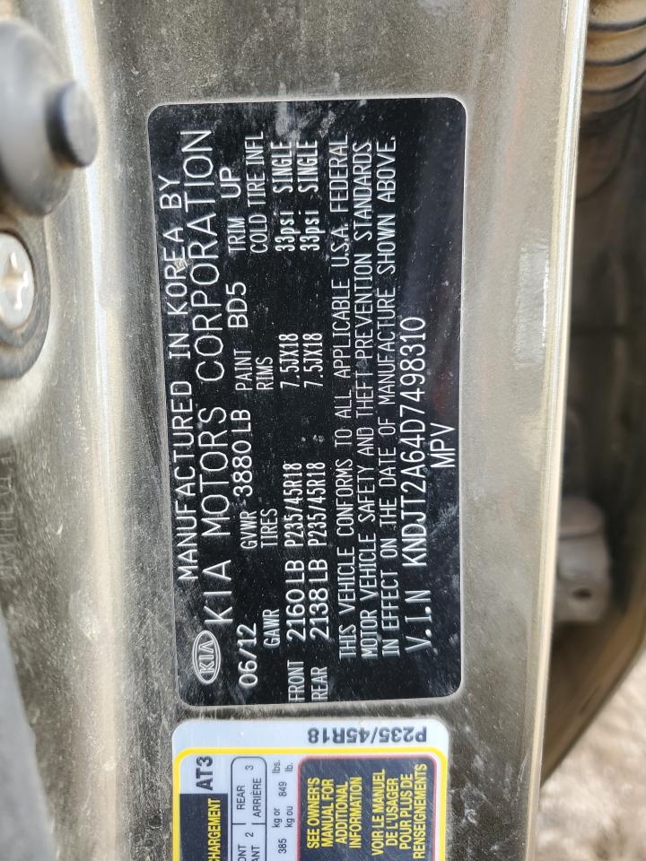 KNDJT2A64D7498310 2013 Kia Soul +