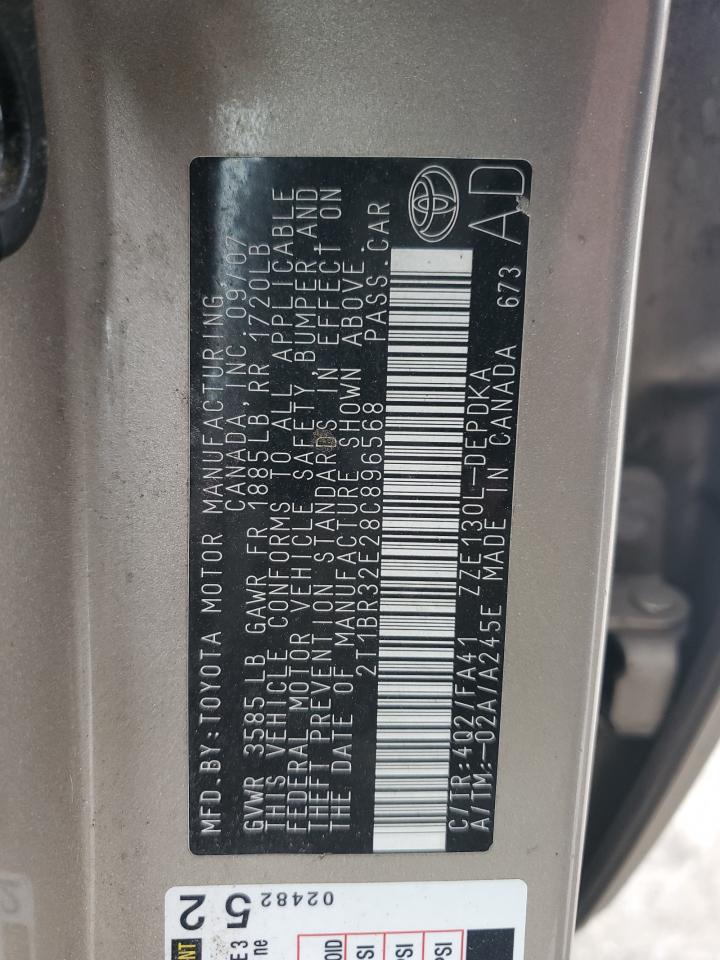 2T1BR32E28C896568 2008 Toyota Corolla Ce