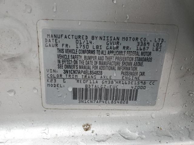 3N1CN7AP4EL854828 2014 Nissan Versa S