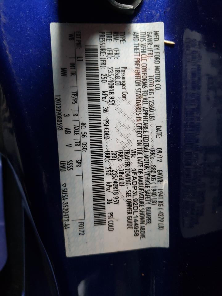 1FADP3L92DL144958 2013 Ford Focus St