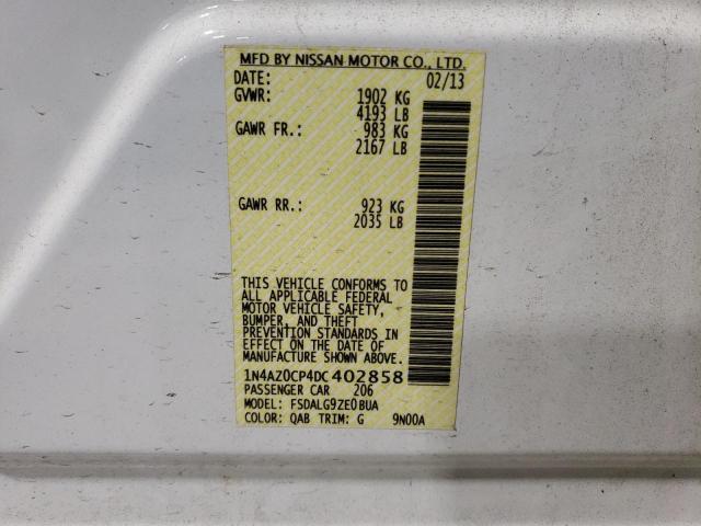 2013 Nissan Leaf S VIN: 1N4AZ0CP4DC402858 Lot: 51634014