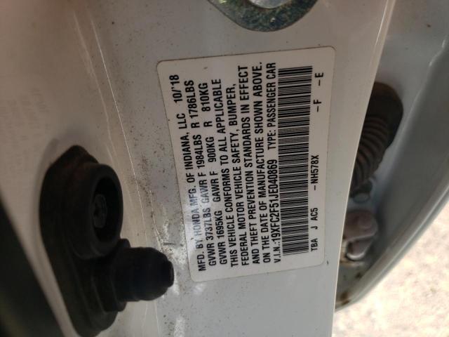 19XFC2F51JE040869 2018 Honda Civic Lx