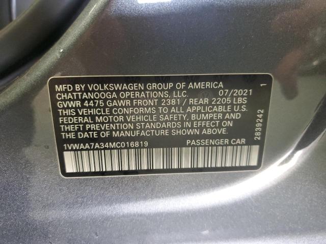 1VWAA7A34MC016819 Volkswagen Passat S 12