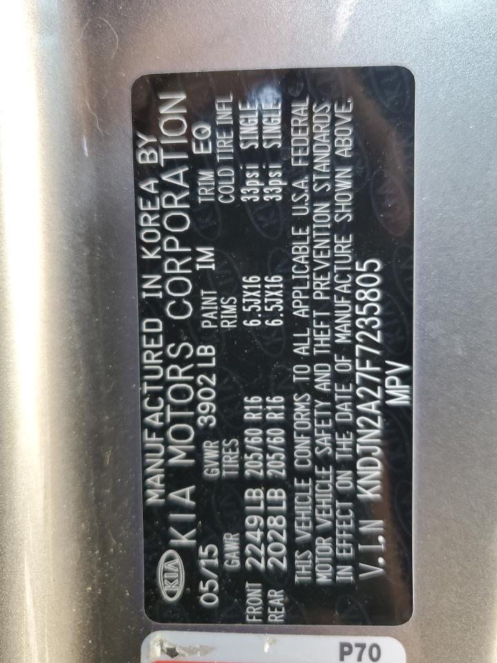 KNDJN2A27F7235805 2015 Kia Soul