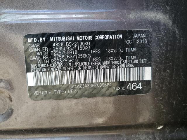 2017 MITSUBISHI OUTLANDER - JA4AZ3A33HZ009684