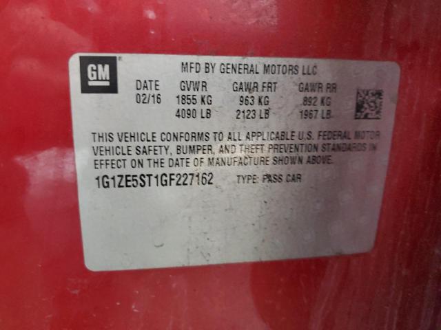 2016 Chevrolet Malibu Lt VIN: 1G1ZE5ST1GF227162 Lot: 52758524