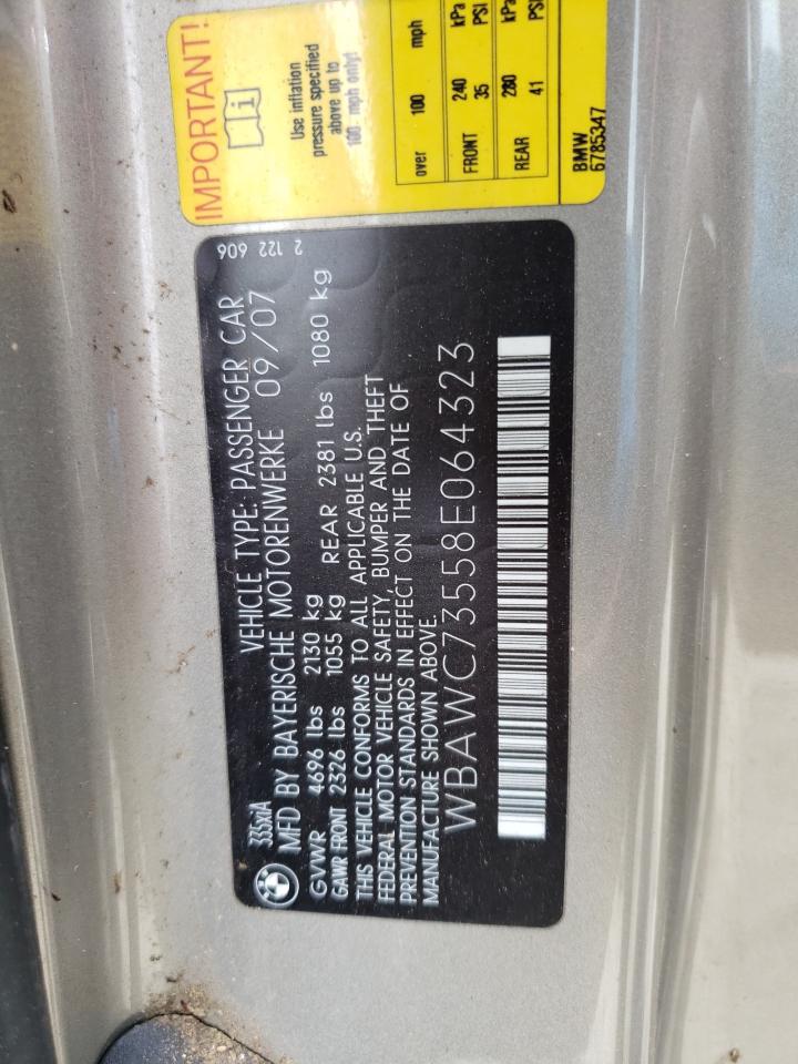 WBAWC73558E064323 2008 BMW 335 Xi