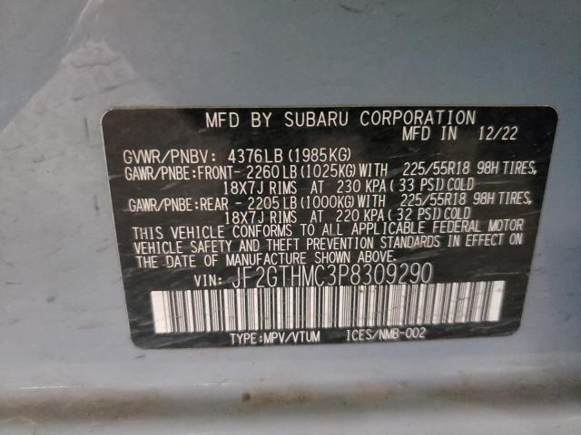 2023 Subaru Crosstrek Limited VIN: JF2GTHMC3P8309290 Lot: 52039124