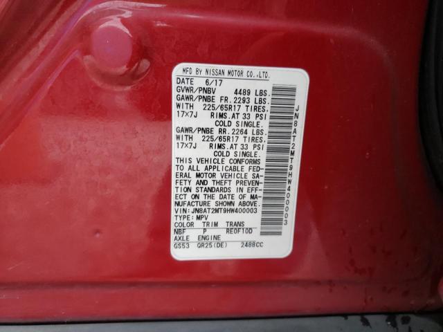 2017 NISSAN ROGUE S - JN8AT2MT9HW400003