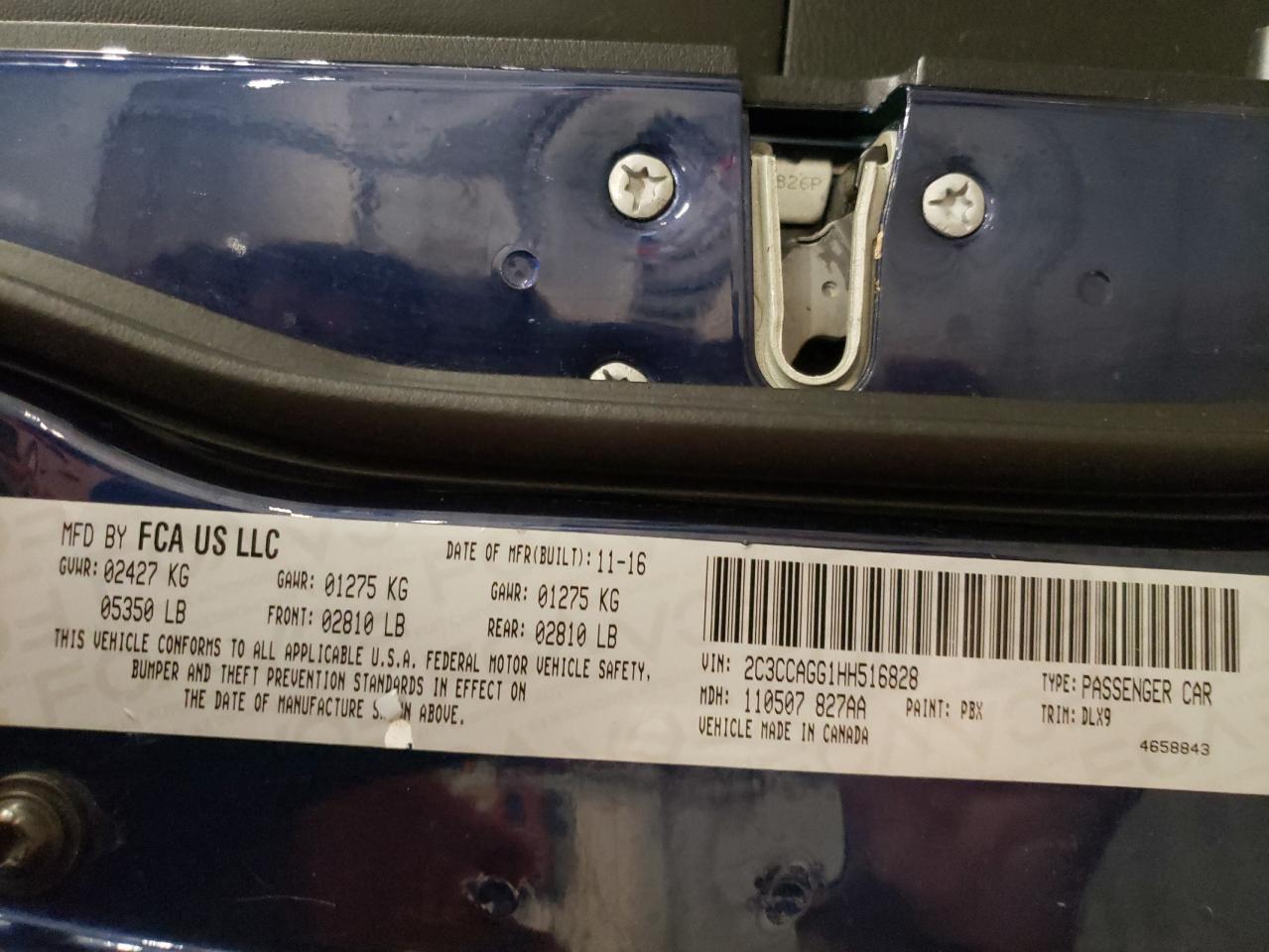 2C3CCAGG1HH516828 2017 Chrysler 300 S