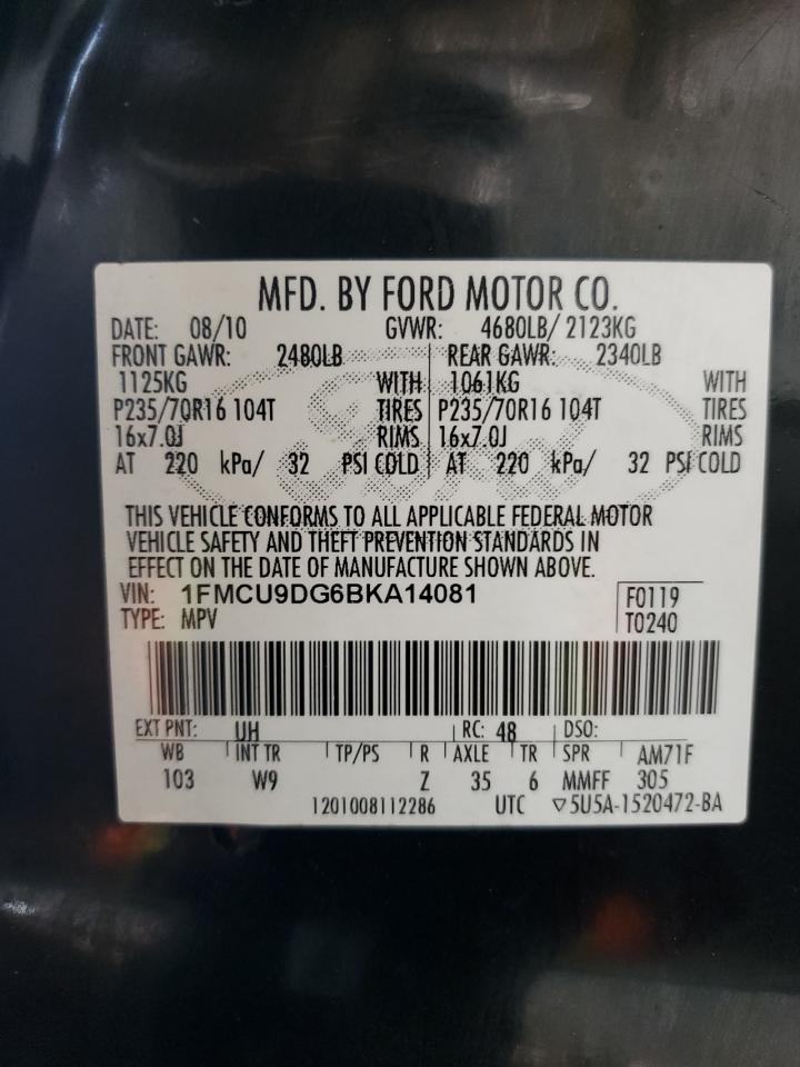 1FMCU9DG6BKA14081 2011 Ford Escape Xlt