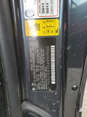 2007 BMW 328 I Sulev VIN: WBAWR33547PX79460 Lot: 49298624