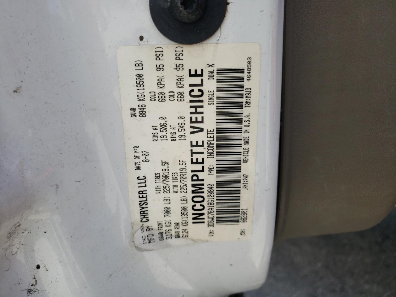 3D6WC76A18G120840 2008 Dodge Ram 5500 St