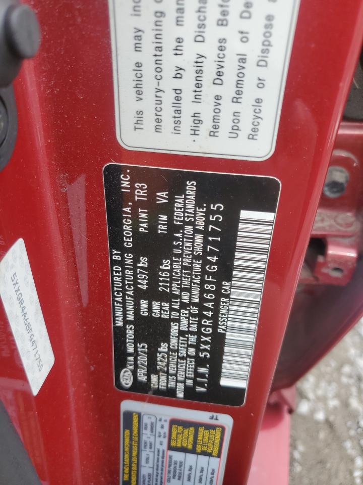 5XXGR4A68FG471755 2015 Kia Optima Sx