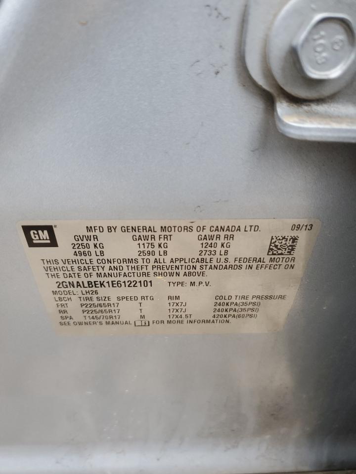 2GNALBEK1E6122101 2014 Chevrolet Equinox Lt