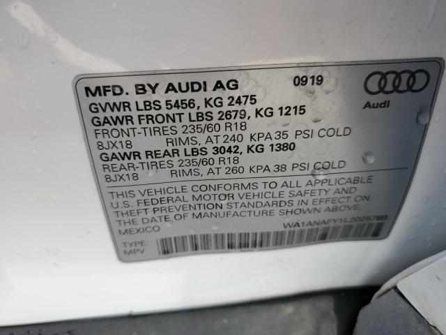 VIN WA1ANAFY1L2025789 2020 Audi Q5, Premium no.12