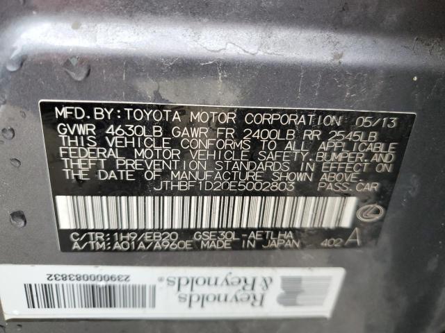 2014 Lexus Is 250 VIN: JTHBF1D20E5002803 Lot: 50260104