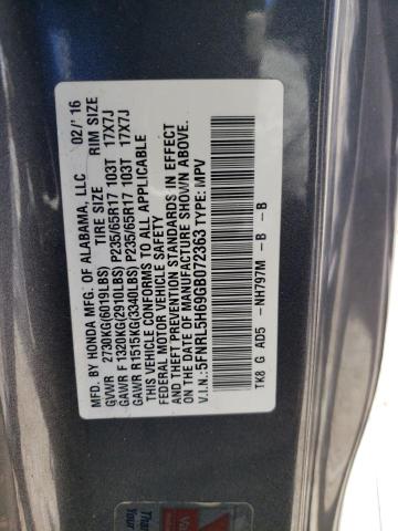 2016 HONDA ODYSSEY 5FNRL5H69GB072363