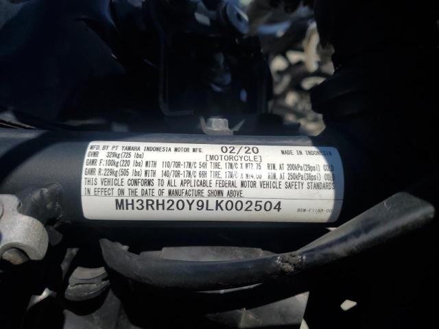 2020 YAMAHA MT-03 MH3RH20Y9LK002504