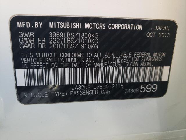 2014 Mitsubishi Lancer Es/Es Sport VIN: JA32U2FU7EU012115 Lot: 50532264