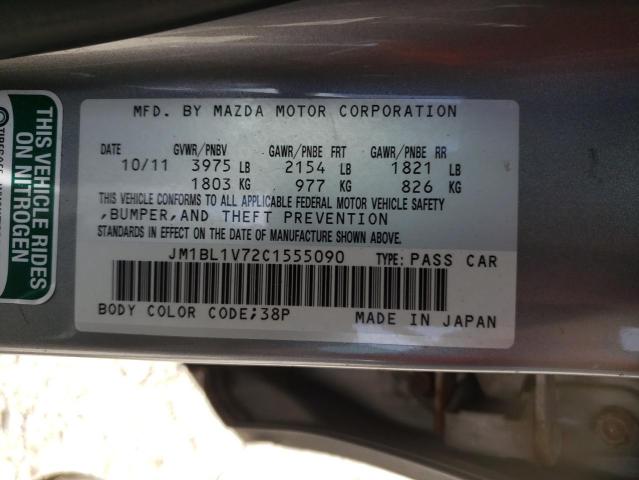 2012 Mazda 3 I VIN: JM1BL1V72C1555090 Lot: 52765294