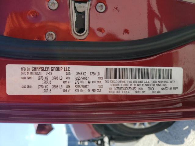 2013 Ram 1500 Slt VIN: 1C6RR6GG4DS724357 Lot: 50602204