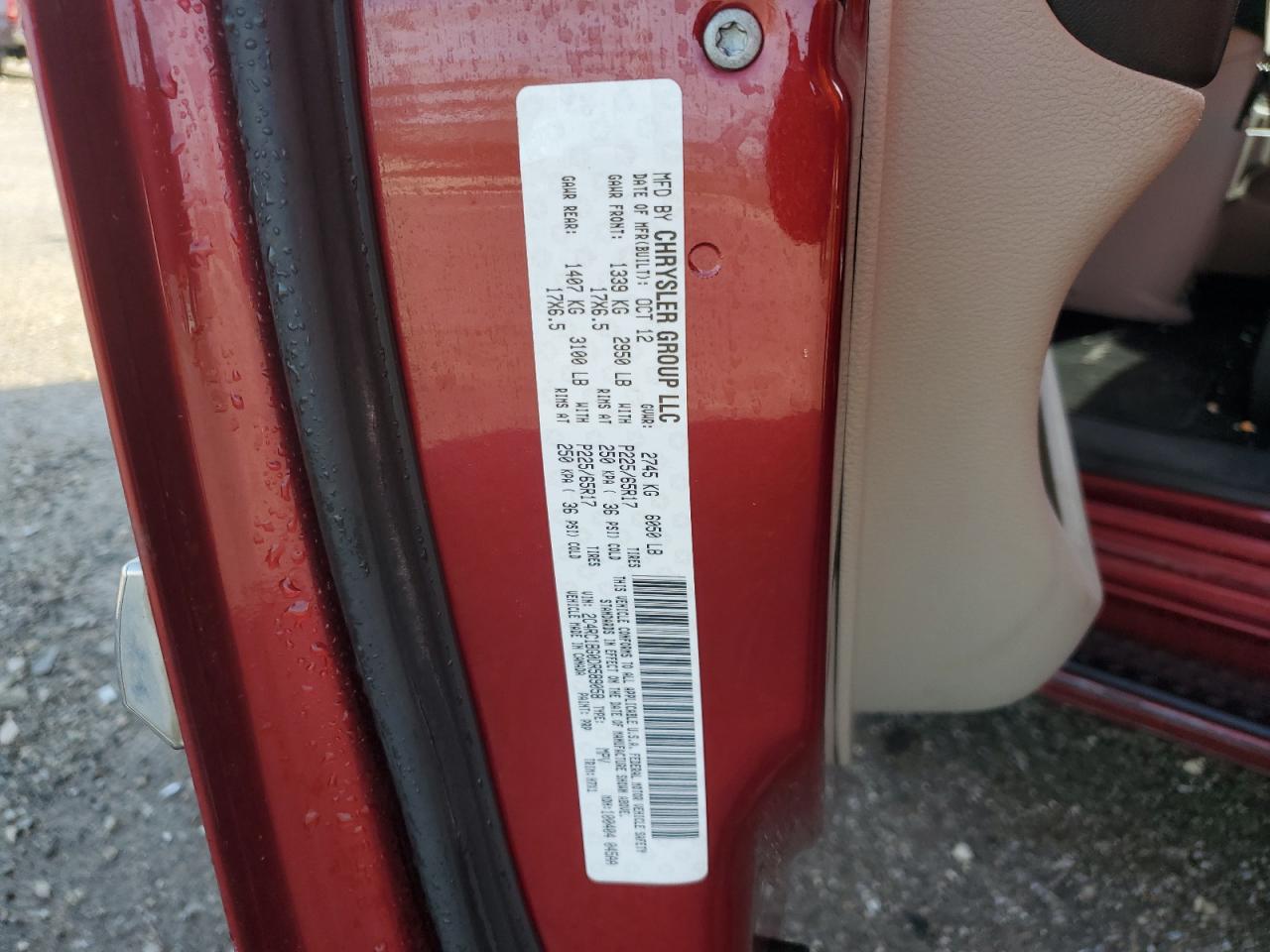 2C4RC1BG0DR589058 2013 Chrysler Town & Country Touring