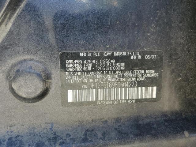 2008 Subaru Impreza 2.5I VIN: JF1GE61698G504223 Lot: 51842204