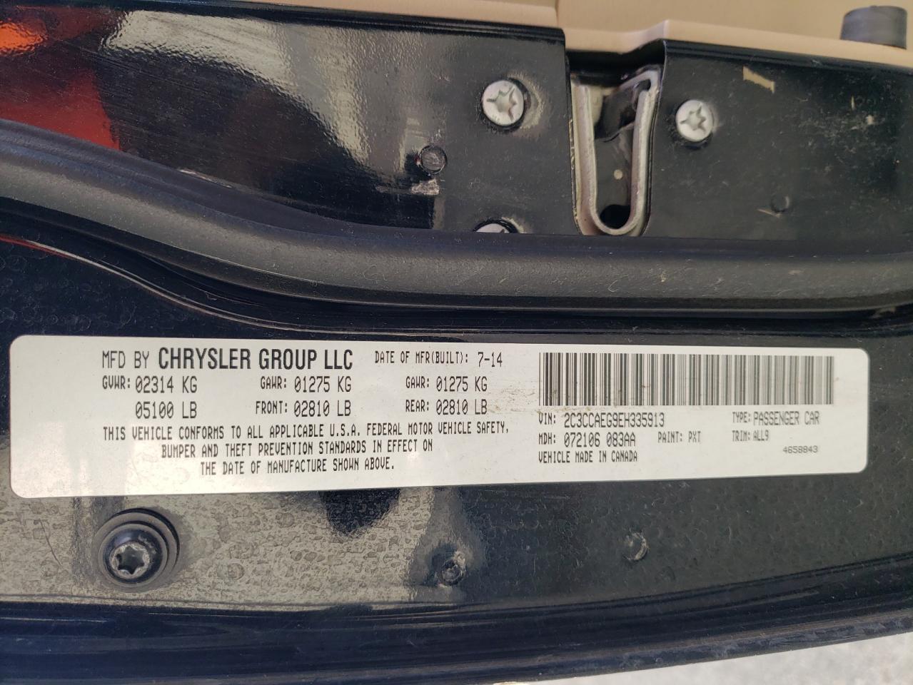 2C3CCAEG9EH335913 2014 Chrysler 300C