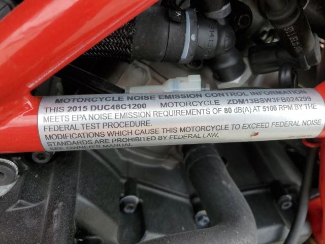 2015 DUCATI DIAVEL ZDM13BSW3FB024299