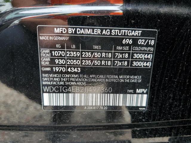 VIN WDCTG4EB2JJ497360 2018 Mercedes-Benz GLA-Class,... no.13