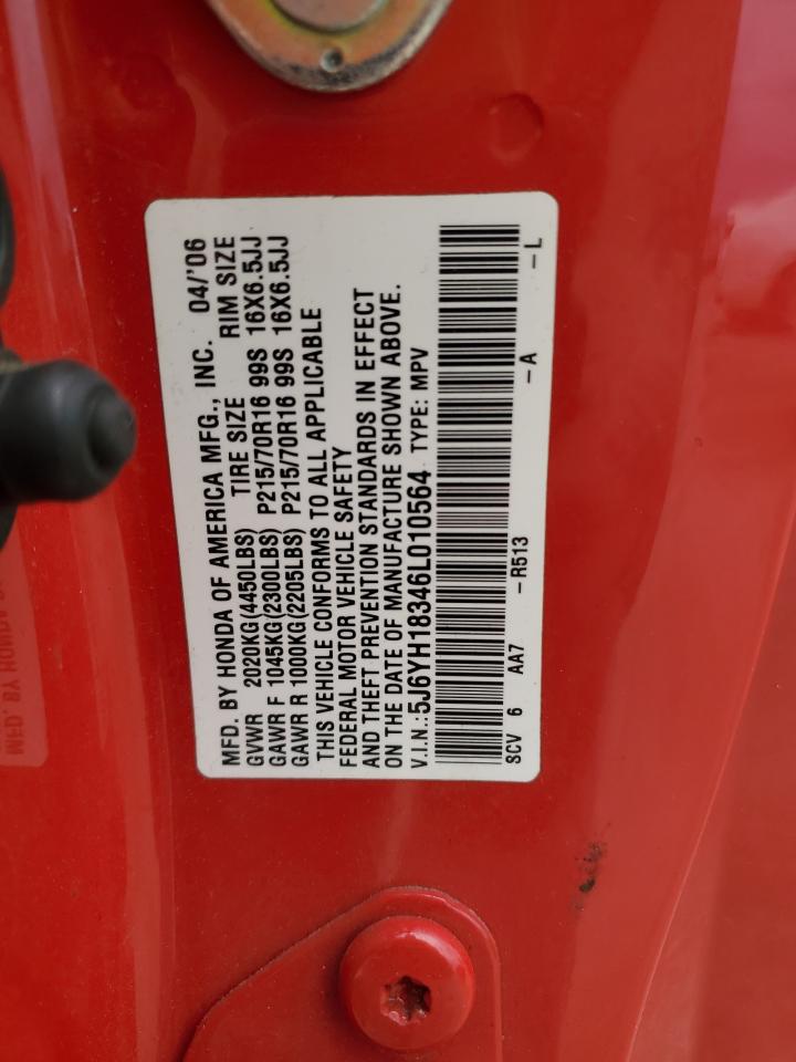 5J6YH18346L010564 2006 Honda Element Lx