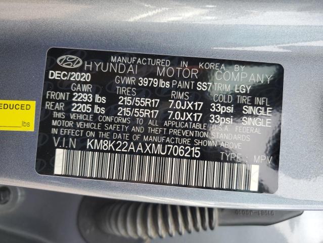 KM8K22AAXMU706215 Hyundai Kona SEL 12