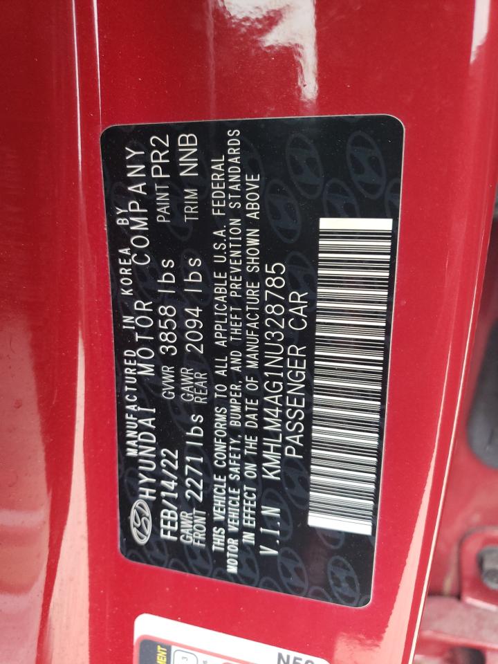 KMHLM4AG1NU328785 2022 Hyundai Elantra Sel