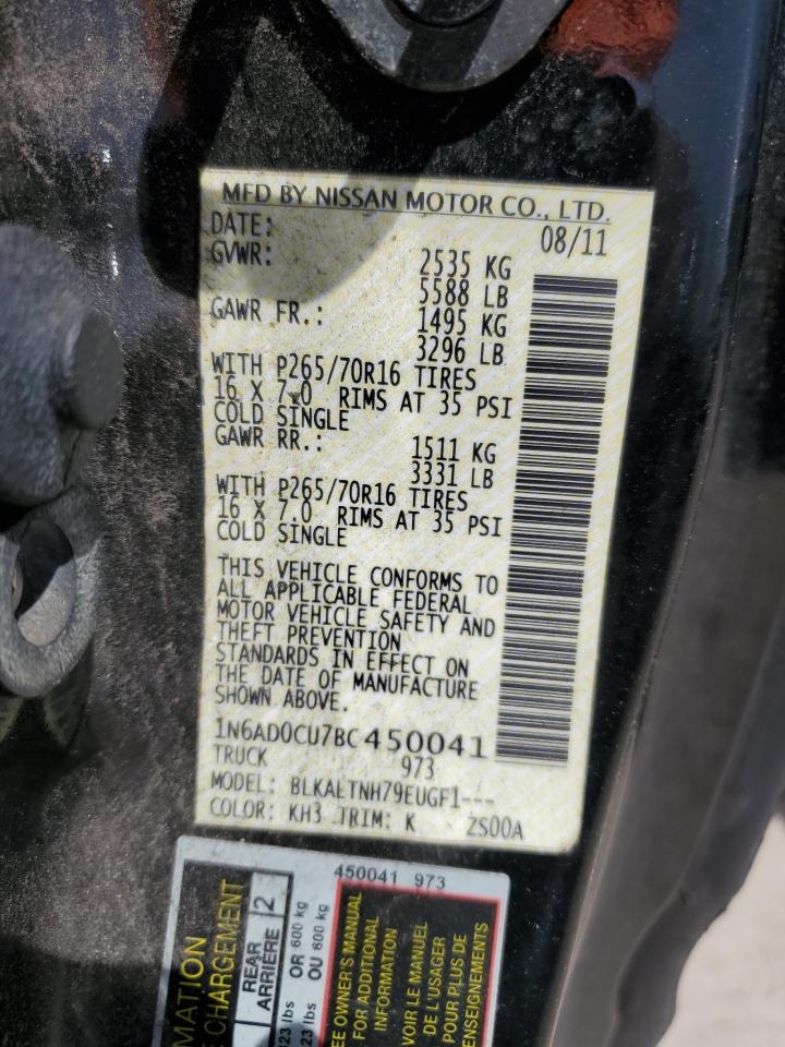 1N6AD0CU7BC450041 2011 Nissan Frontier Sv