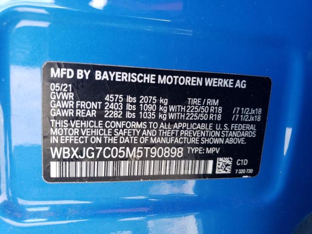 WBXJG7C05M5T90898 BMW X1 SDRIVE2 12