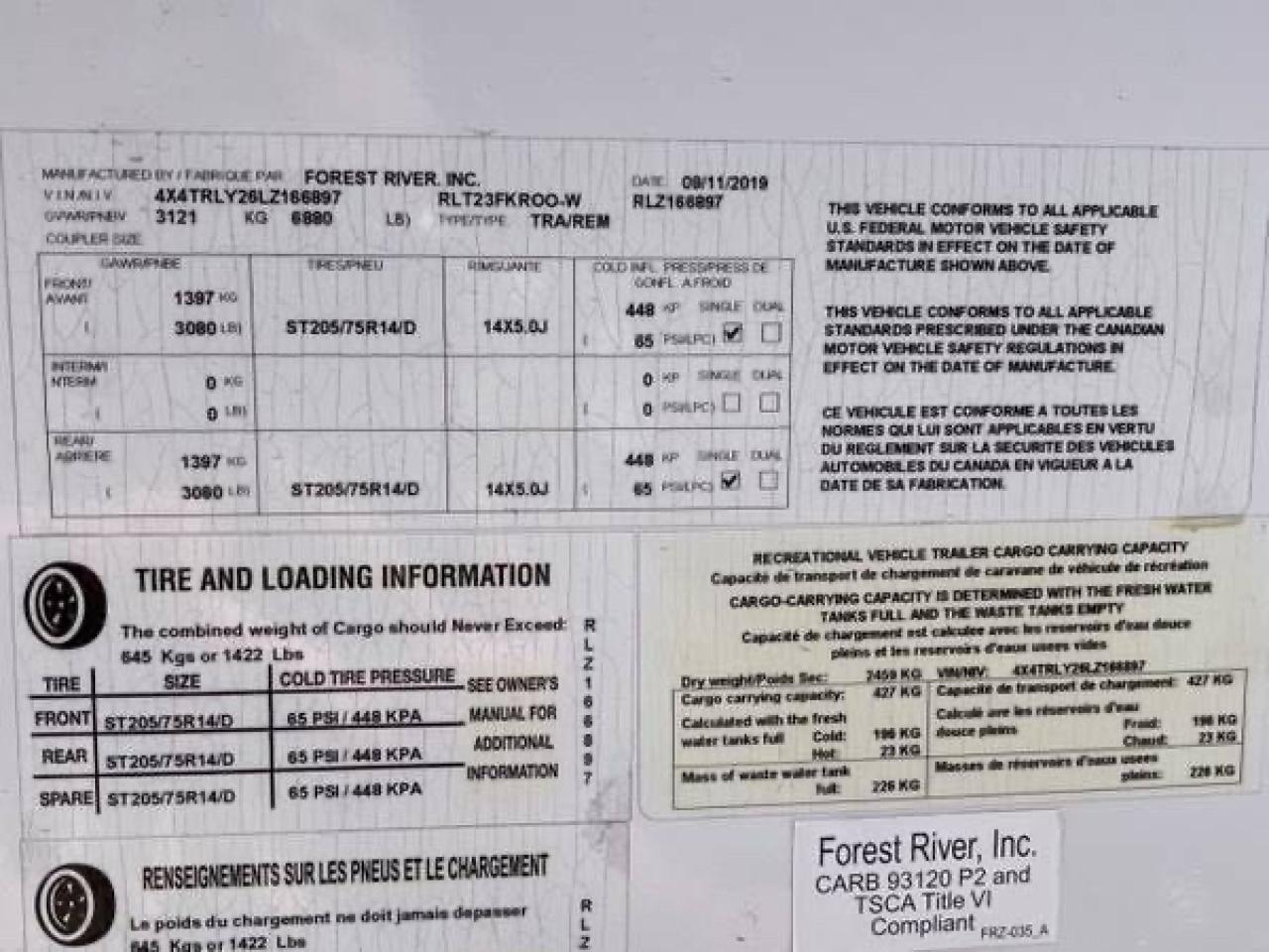 4X4TRLY26LZ166897 2020 Forest River Rockwood Roo