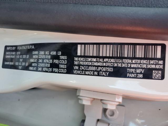 2018 Jeep Renegade Latitude VIN: ZACCJBBB1JPG97503 Lot: 51252444