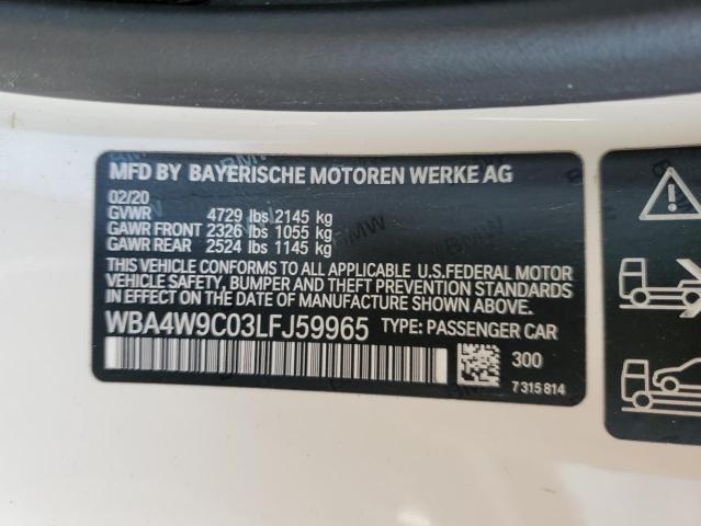 VIN WBA4W9C03LFJ59965 2020 BMW 4 Series, 440XI no.12