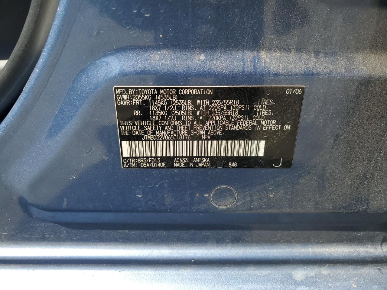 JTMBD32V065018176 2006 Toyota Rav4 Sport