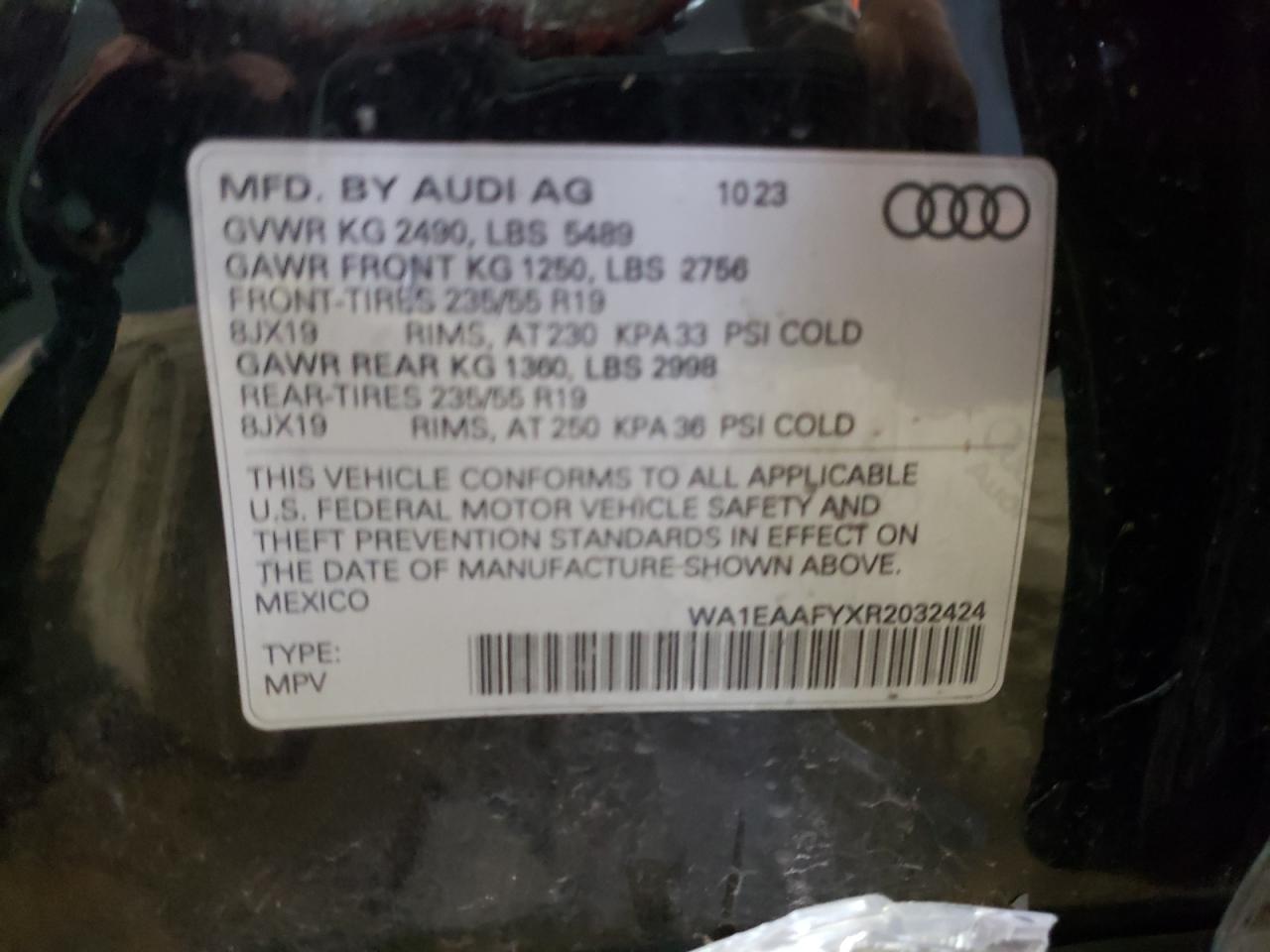 2024 Audi Q5 Premium Plus 45 vin: WA1EAAFYXR2032424