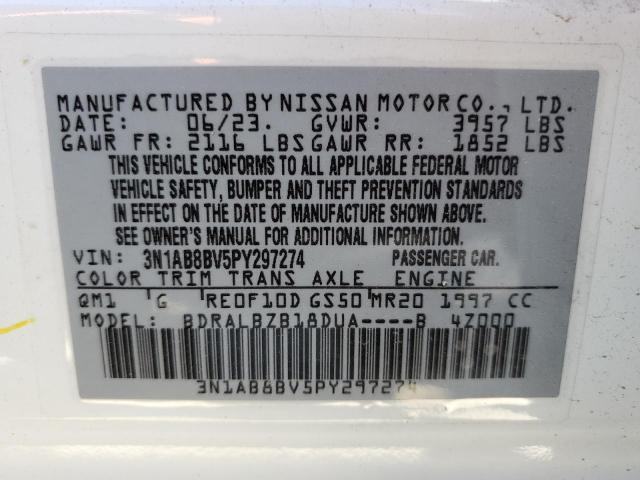 2023 Nissan Sentra S VIN: 3N1AB8BV5PY297274 Lot: 50029934