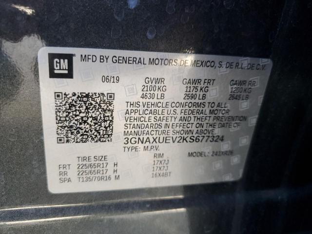 Lot #2471197331 2019 CHEVROLET EQUINOX LT salvage car