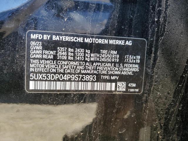 2023 BMW X3 xDrive30I VIN: 5UX53DP04P9S73893 Lot: 50959724