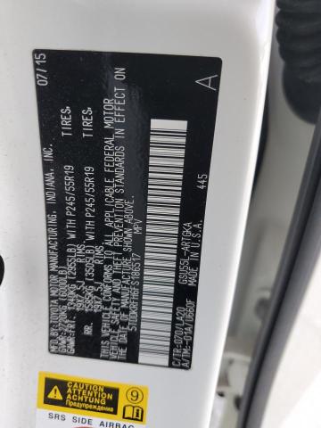 2015 Toyota Highlander Limited VIN: 5TDDKRFH6FS186517 Lot: 51111814