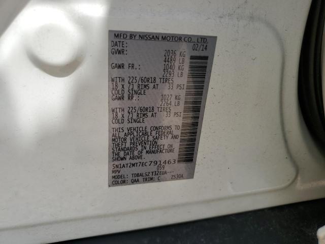 2014 Nissan Rogue S VIN: 5N1AT2MT7EC791463 Lot: 51597544